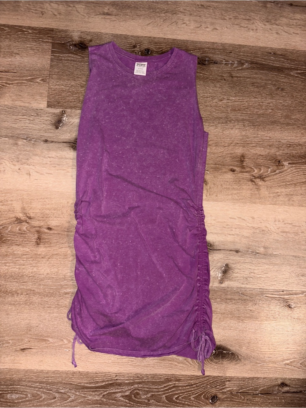 PINK Victoria's Secret Purple Ruched Mini Dress
